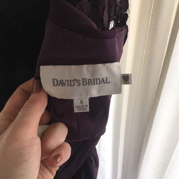 David’s Bridal Bridesmaid Dress Maxi Plum - Picture 6 of 6